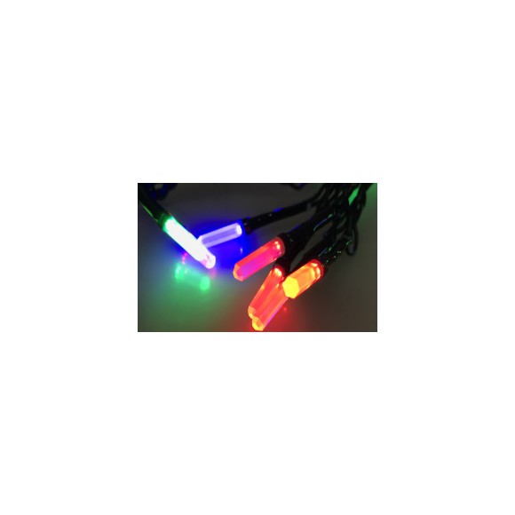 Světelný LED řetěz barevný - 6 hran - 33572