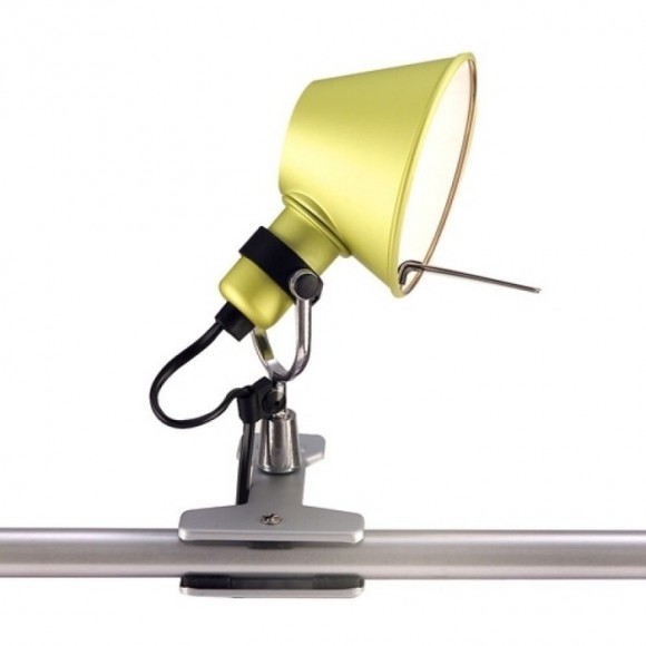 stolní lampa Artemide Tolomeo pinza E14 46W - žlutá