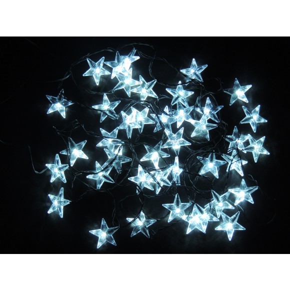 LED vánoční řetěz – hvězdy – studená bílá 31844 délka 6 m, IP44 pro venkovní i vnitřní použití