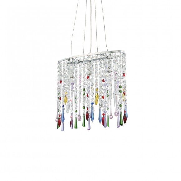 Ideal Lux 105253 závěsné stropní svítidlo Rain Color 3x40W|E14 - křišťál
