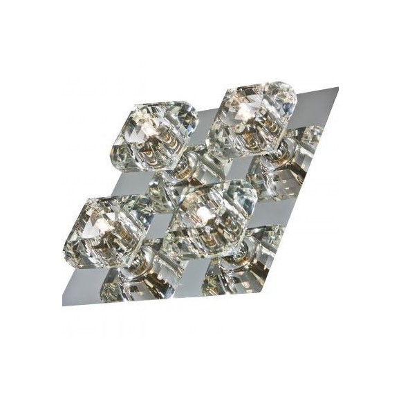 Azzardo AZ0492 přisazené stropní svítidlo Rubic 4 Top 4x40W | G9 | IP20 - chrom, sklo