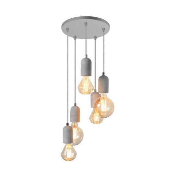 Azzardo AZ2386 závěsné stropní svítidlo Mia 5 1x40W | E27 | IP20 - beton