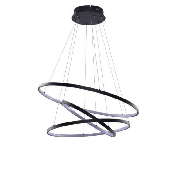 Azzardo AZ2920 LED stropní závěsné svítidlo Wheel 3x80W | 4800lm | 3000K | IP20 - černá