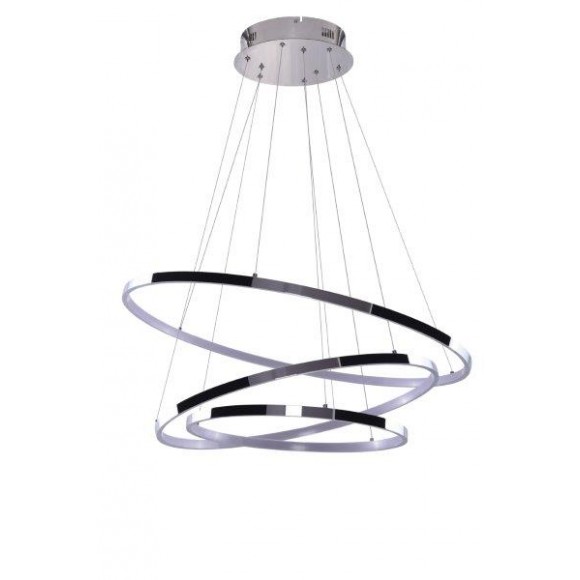 Azzardo AZ2989 LED závěsné stropní svítidlo Wheel 3 Dimm 3x80W | 4800lm | 3000K | IP20 - stmívatelné, chrom