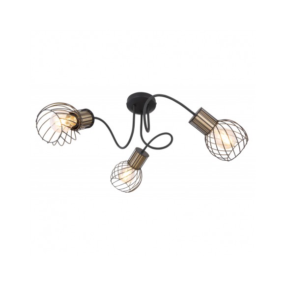 Globo 54013-3 přisazené stropní svítidlo Argusto 3x40W | E27 - černá