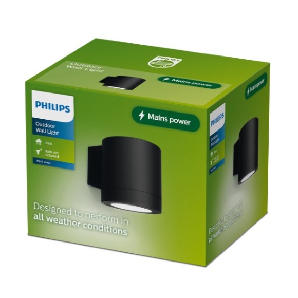 Philips 8721103104915 venkovní nástěnné svítidlo Fylx GU10 | černá