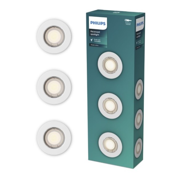 Philips 8721103037077 sada zápustných svítidel Peridot GU10 | bílá
