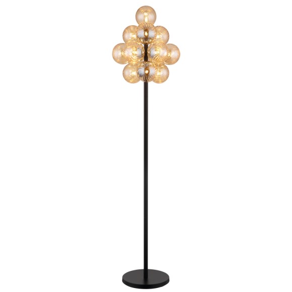 Globo 56146S LED stojací lampa CONOR integrovaný LED zdroj | s vypínačem | černá