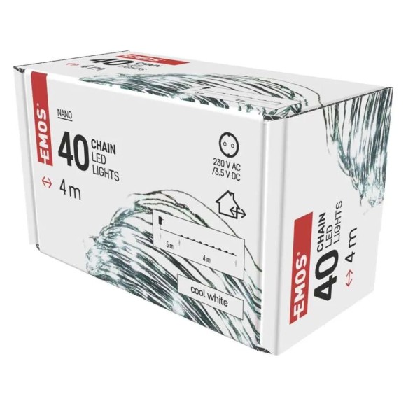 EMOS D3AC03 LED vánoční světelný řetěz integrovaný LED zdroj | 4000K