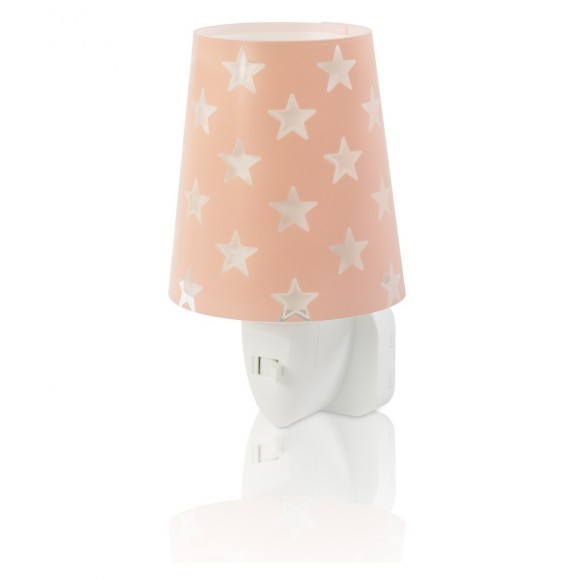 Dalber 81215S LED dětská noční orientační lampička Stars Pink 1x0,3W  - do zásuvky, vypínač na těle, růžová