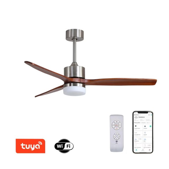 Immax NEO LITE 07165-S LED ventilátor s osvětlením ELEGANTE | 18W integrovaný LED zdroj | 1500lm | 3000-6000K