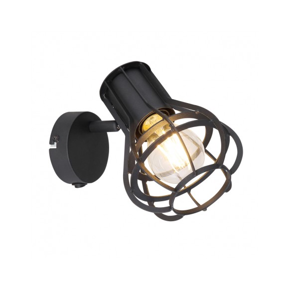 Globo 15388-1 nástěnné svítidlo Clastra 1x40W | E27 - černá