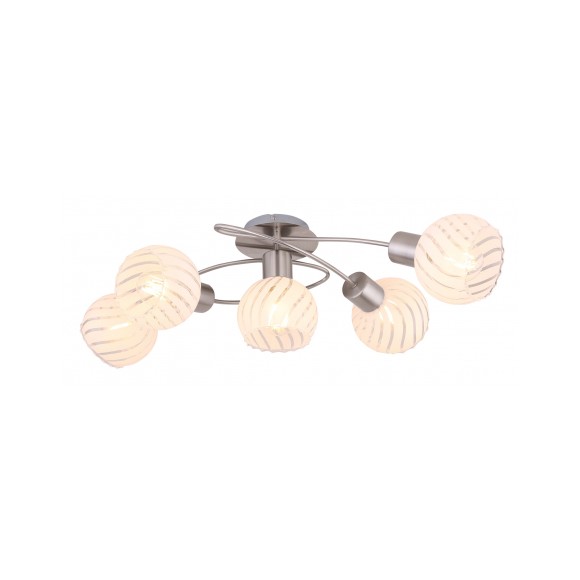 Globo 54025-5 přisazené stropní svítidlo Willy 5x40W | E27 - matný nikl, bílá