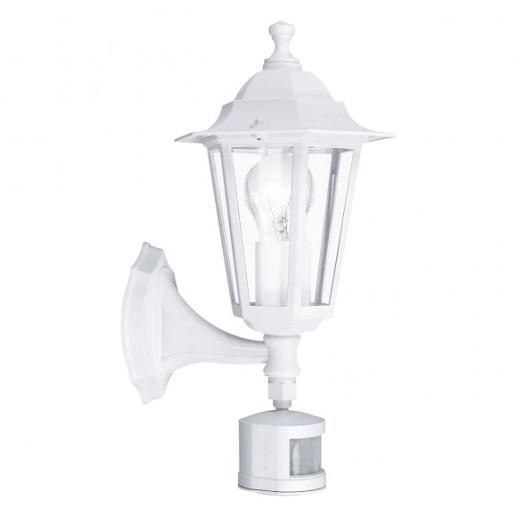 Eglo 22464 venkovní ​​nástěnné svítidlo s pohybovým čidlem Laterna 5 1x60W | E27 | IP44 - bílá