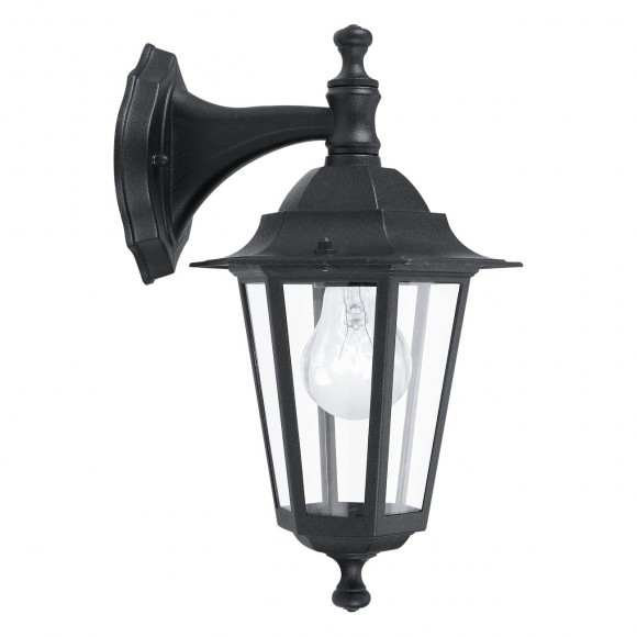 Eglo 22467 venkovní ​​nástěnné svítidlo Laterna 4 1x60W | E27 | IP44 - černá