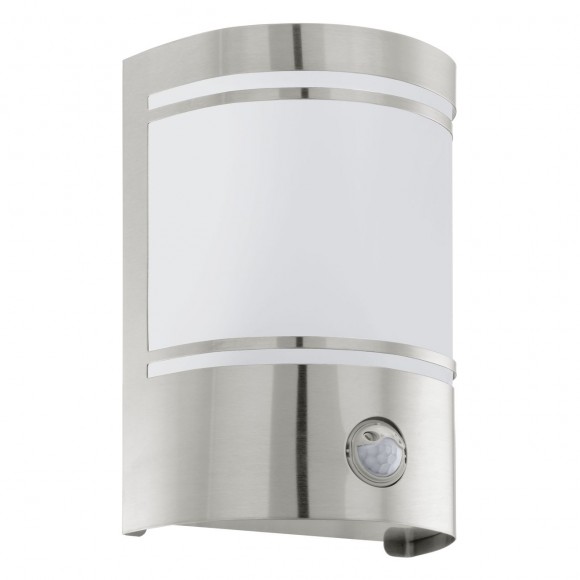 Eglo 30192 venkovní nástěnné ​​svítidlo Cerno s pohybovým čidlem 1x40W | E27 | IP44 - nerez