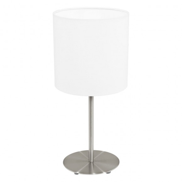 Eglo 31594 stolní svítidlo Paster 1x60W | E27 - nikl, bílá