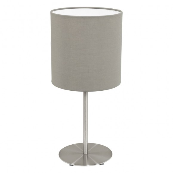 Eglo 31595 stolní svítidlo Paster 1x60W | E27 - nikl, šedohnědá