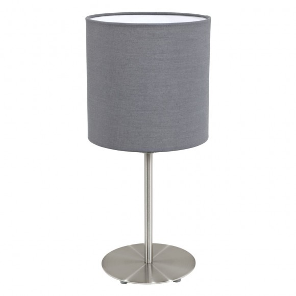 Eglo 31596 stolní svítidlo Paster 1x60W | E27 - nikl, šedá