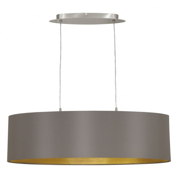 Eglo 31614 závěsné svítidlo Maserlo 2x60W | E27 - cappuccino, zlatá