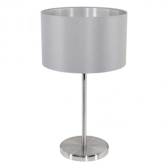 Eglo 31628 stolní svítidlo Maserlo 2x60W | E27 - šedá, stříbrná
