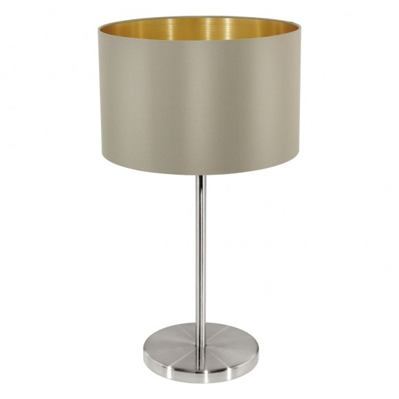 Eglo 31629 stolní svítidlo Maserlo 2x60W | E27 - krémová, zlatá