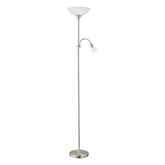 Eglo 82842 stojací svítidlo Up 2 1x60W+1x25W | E27+E14 - matný nikl