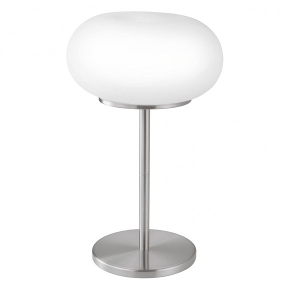 Eglo 86816 stolní svítidlo Optica 2x60W | E27 - matný nikl, bílá