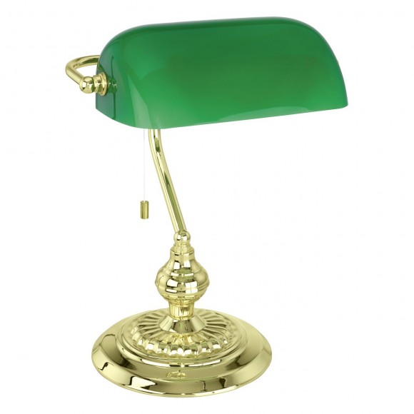 Eglo 90967 stolní svítidlo Banker 1x60W | E27 - mosaz, zelená