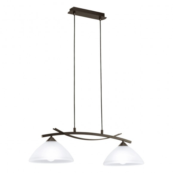 Eglo 91433 závěsné stropní svítidlo Vinovo 2x60W | E27 - hnědá, bílá