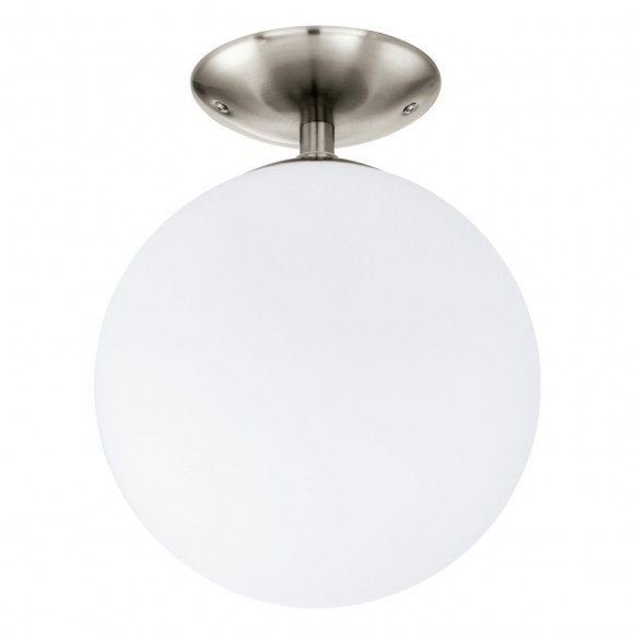 Eglo 91589 přisazené stropní svítidlo Rondo 1x60W | E27 - matný nikl, bílá