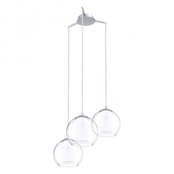 Eglo 92762 závěsné svítidlo Bolsano 3x60W | E27 - chrom, bílá