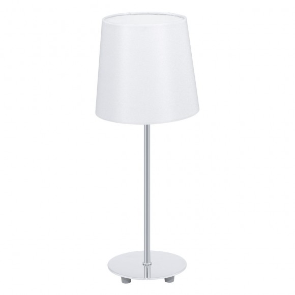 Eglo 92884 stolní svítidlo Lauritz 1x40W | E14 - chrom, bílá