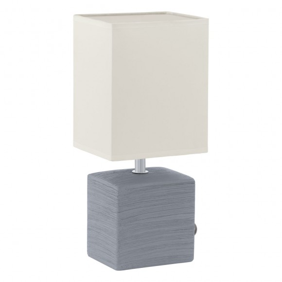 Eglo 93044 stolní svítidlo Matari 1x40W | E14 - šedá, bílá