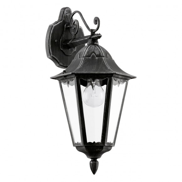 Eglo 93456 venkovní ​​nástěnné svítidlo Navedo 1x60W | E27 | IP44 - černá