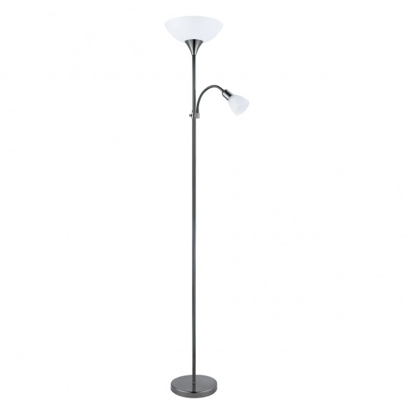 Eglo 93917 stojací svítidlo Up 2 1x60W+1x25W | E27+E14 - matný nikl