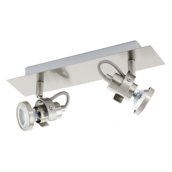 Eglo 94145 LED přisazené bodové svítidlo Tukon 3 2x3,3W | GU10 | 480lm | 3000K - matný nikl