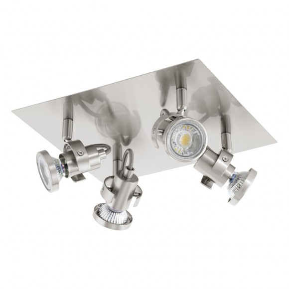 Eglo 94147 LED přisazené stropní svítidlo Tukon 3 4x3,3W | GU10 | 960lm | 3000K - matný nikl