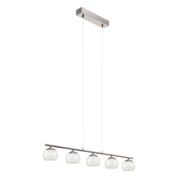 Eglo 94319 LED závěsné svítidlo Ascolese 5x3,3W | 1700lm | 4000K - matný nikl, jantar, bílá