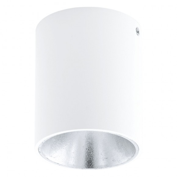 Eglo 94504 LED přisazené stropní bodové svítidlo Polasso 1x3,3W | 340lm | 3000K - bílá, stříbrná