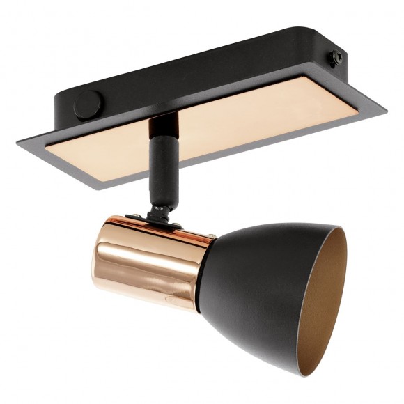 Eglo 94584 LED přisazené bodové svítidlo Barnham 1x3,3W | GU10 | 240lm | 3000K - černá, měděná