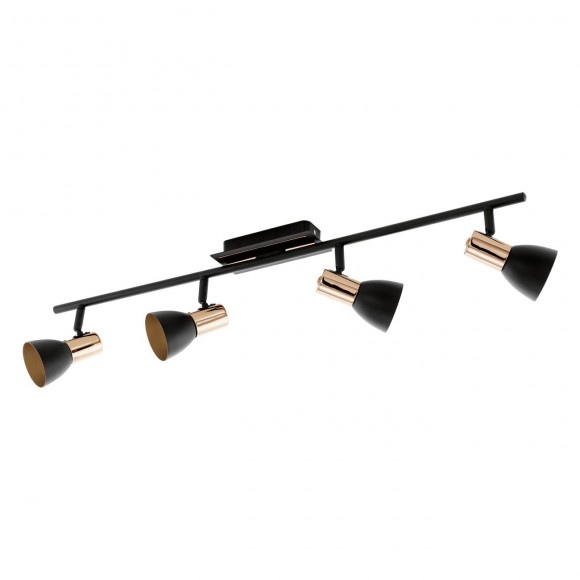 Eglo 94587 LED přisazené bodové svítidlo Barnham 4x3,3W | GU10 | 960lm | 3000K - černá, měděná