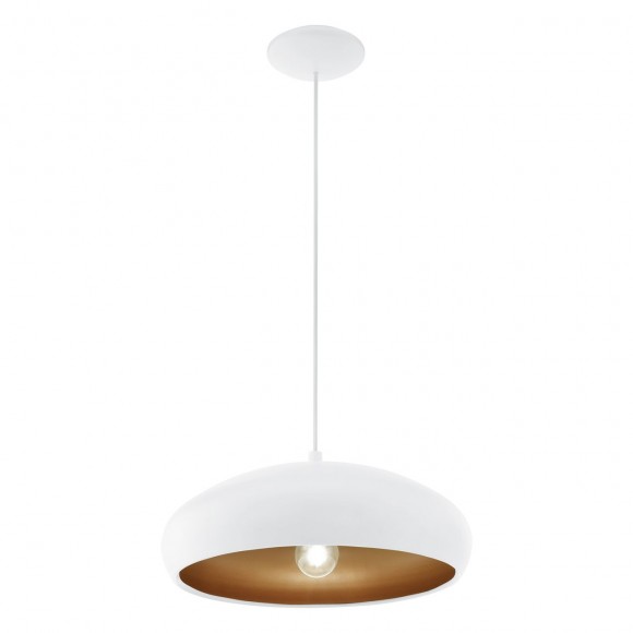 Eglo 94606 závěsné svítidlo Mogano 1 1x60W | E27 - bílá, měděná