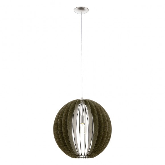 Eglo 94636 závěsné svítidlo Cossano 1x60W | E27 - matný nikl, hnědá