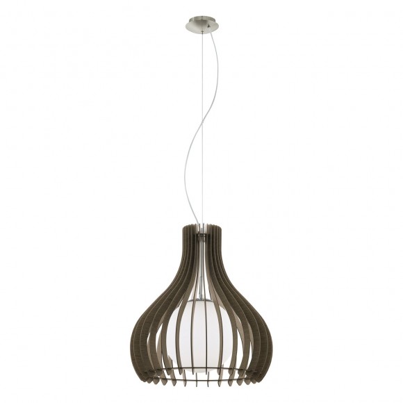 Eglo 96217 závěsné stropní svítidlo Tindori 1x60W | E27 - matný nikl, hnědá