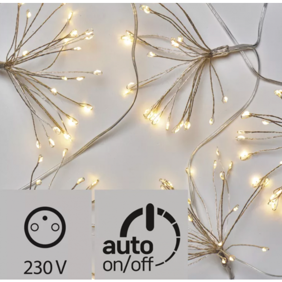 Emos ZY2353T LED vánoční girlanda nano trsy 2,7W | IP20 | 150 žárovek - teplá bílá, časovač