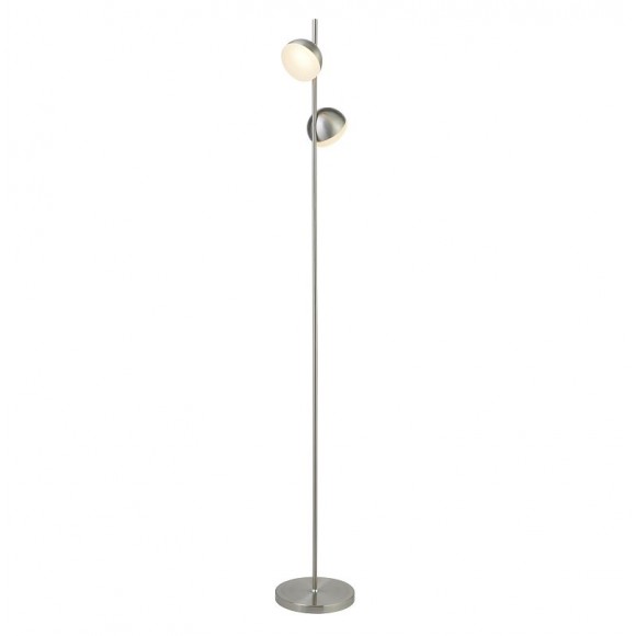 Searchlight EU7452-2SS LED stojací svítidlo Tully 1x12W | 555lm | 3000K - stříbrná
