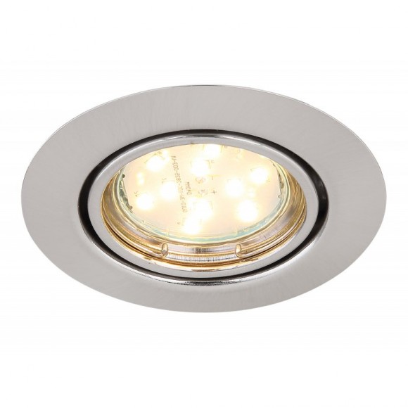 Globo 12110-3L zápustná bodová lampa Down Lights 3x3W | GU10 LED | 3x250lm | 3000K - včetně žárovek, set 3ks, výklopné, matný nikl
