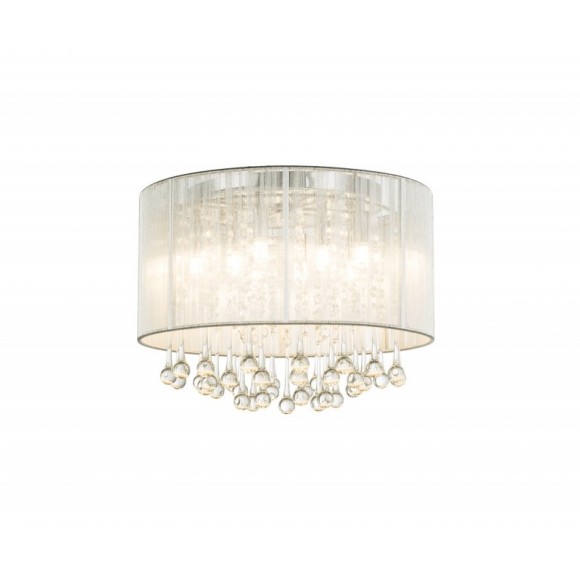 Globo 15094D přisazené stropní svítidlo Sierra 8x3W | G9 LED | 880lm | 3000K - žárovky součástí balení, chrom, stříbrná, průhledný křištál