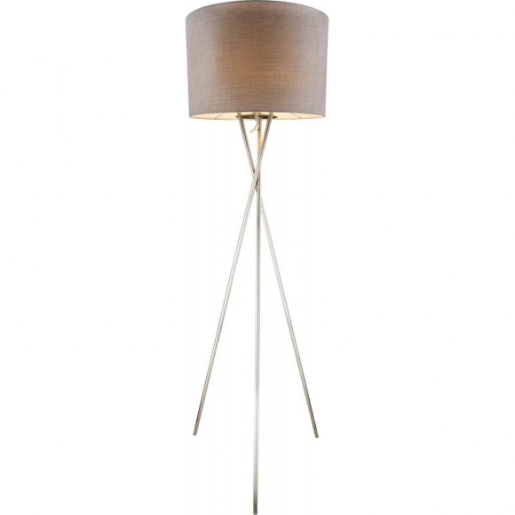Globo 15185S1 stojací svítidlo Paco 1x60W | E27 - šedá, matný nikl